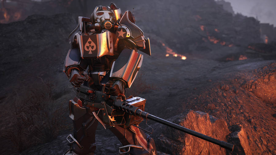 Fallout 76 Power Armor Mountain Wallpaper