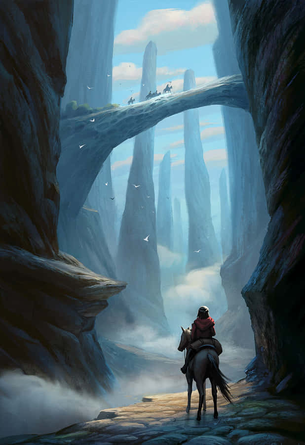 Fantasy Phone Man On Horse Wallpaper