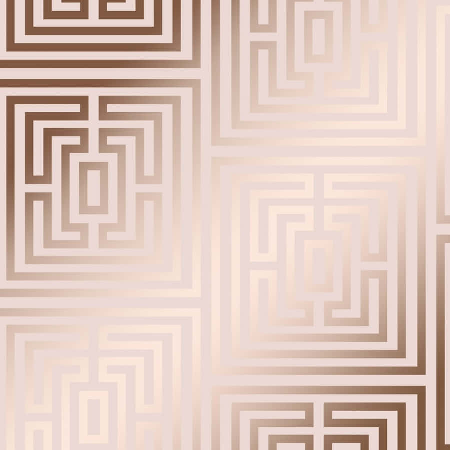 Feminine Style With Light Pink And Gold Wallpaper