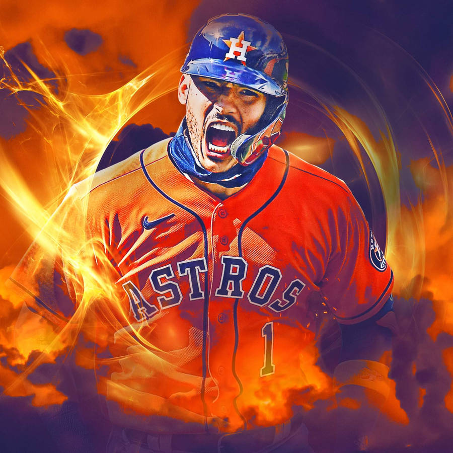 Download free Fiery Carlos Correa Wallpaper - MrWallpaper.com