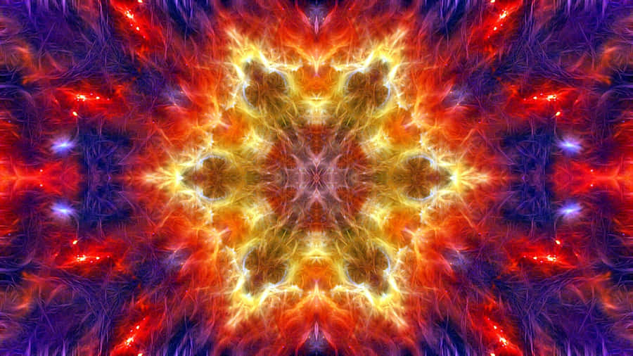 Fiery Red Fractals Wallpaper