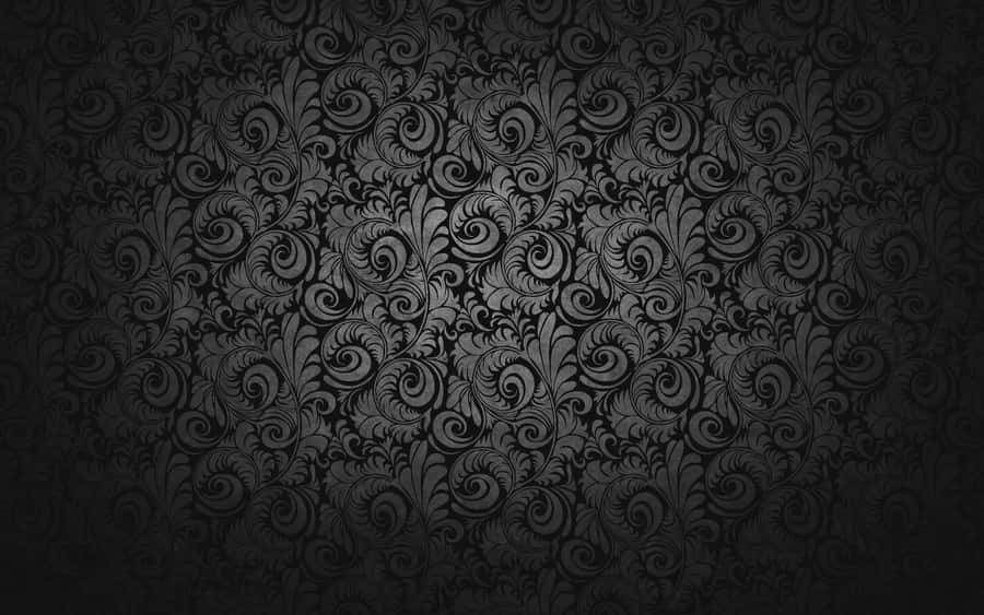Filigree Pattern In Black And Grey Desktop Wallpaper