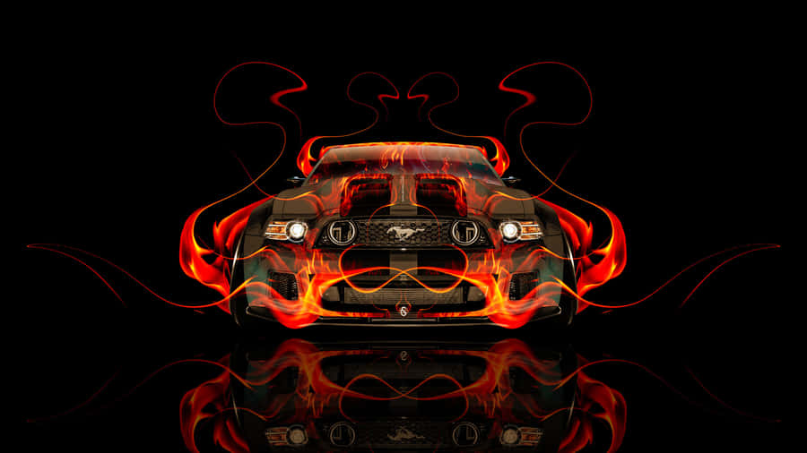 Download free Flaming Fire Sports Car Wallpaper - MrWallpaper.com