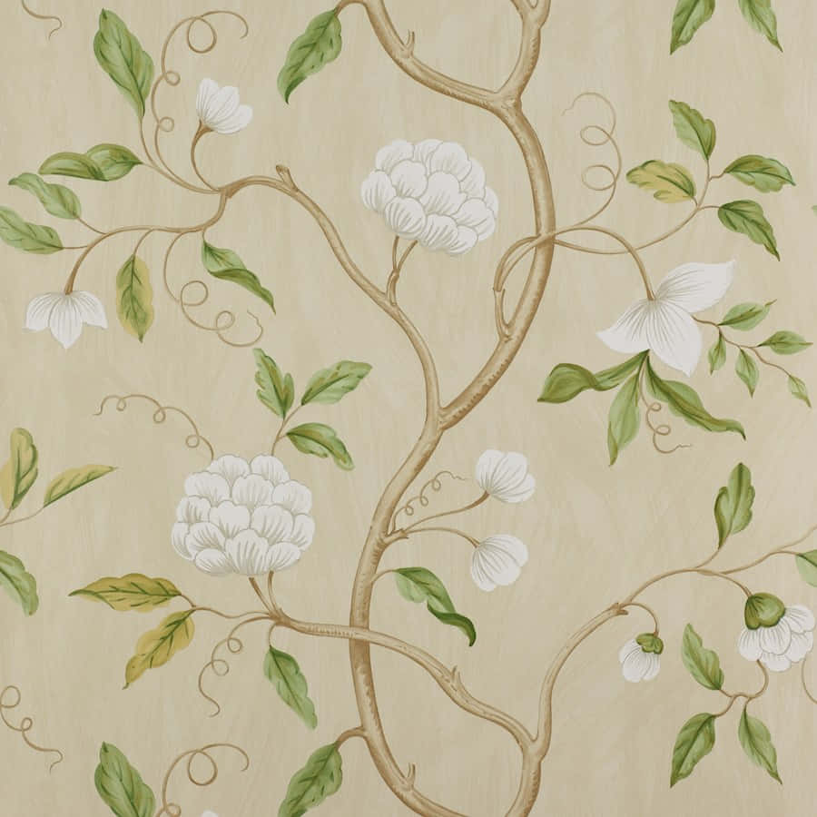 Flowers Leaves And Branches Digital Art Wallpaper