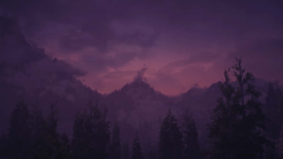 Forest Trees In Foggy Land Skyrim Landscape Wallpaper