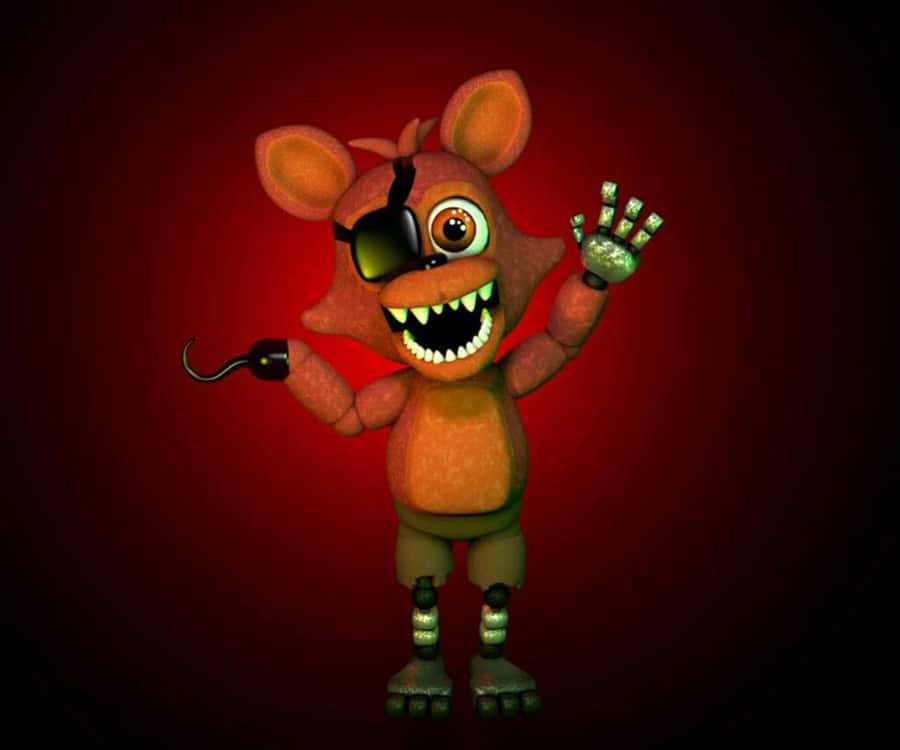 Foxy The Pirate Fox Strikes A Heroic Pose Wallpaper