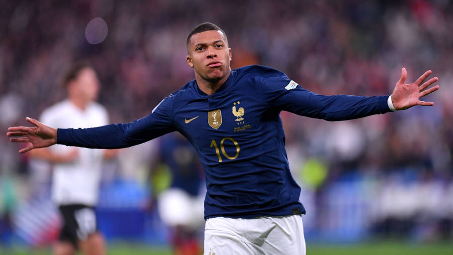 France National Football Team Kylian Mbappe Wallpaper