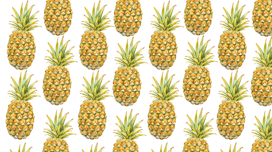 Fresh Pineapple On Fresh Desktop Wallpaper