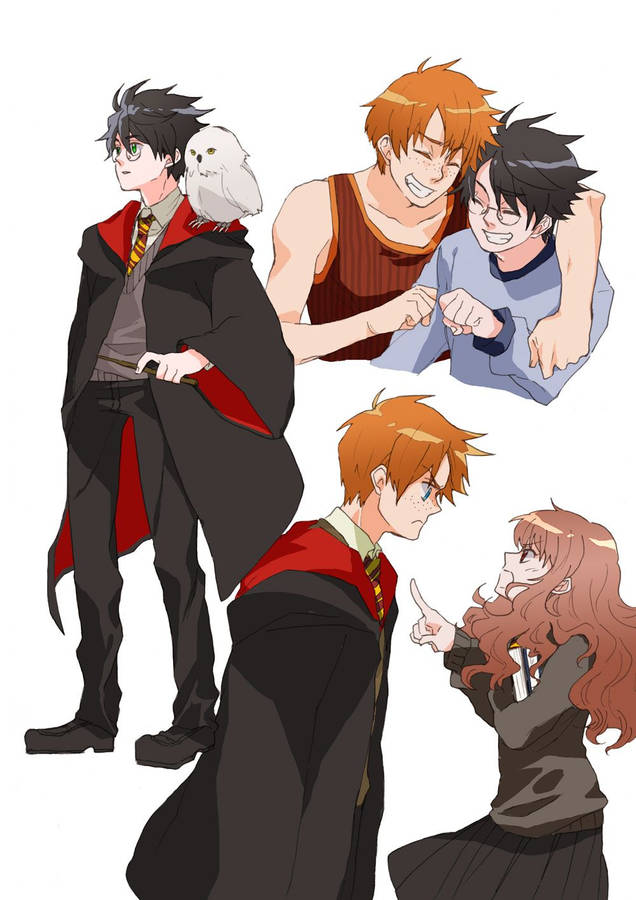 Friends Harry Potter Anime Wallpaper