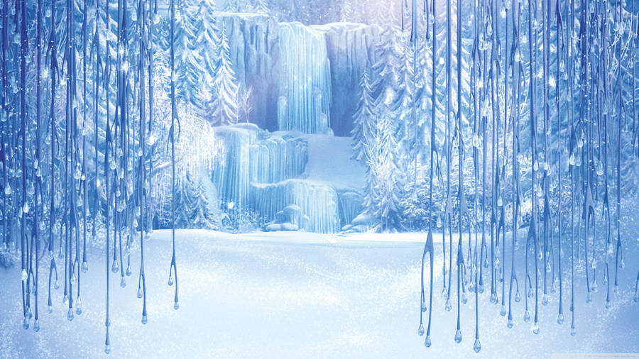 Frozen Ice Forest Wallpaper