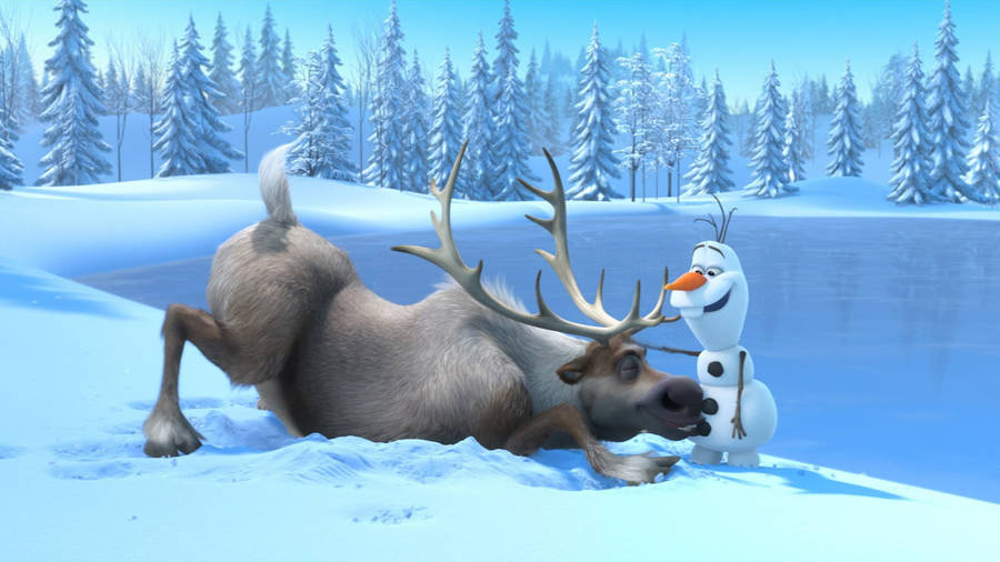 Frozen Olaf Sven Wallpaper
