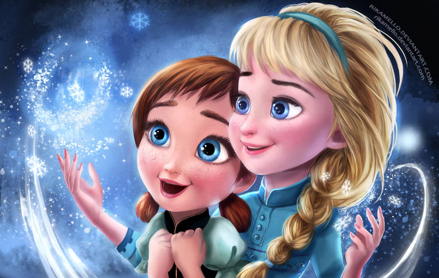 Frozen Young Sisters Wallpaper
