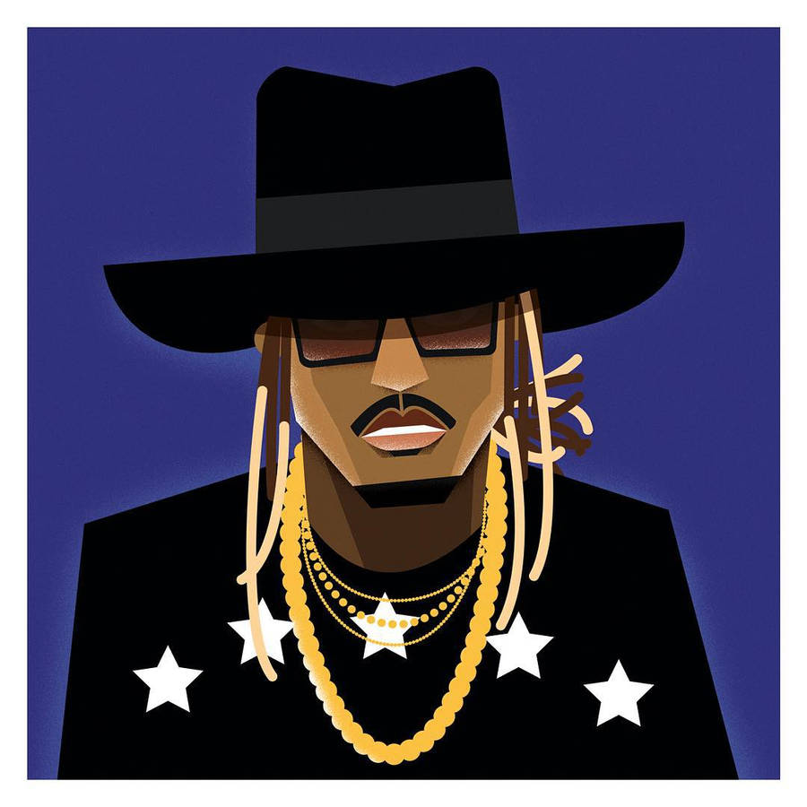 Future Rapper Blue Digital Art Wallpaper