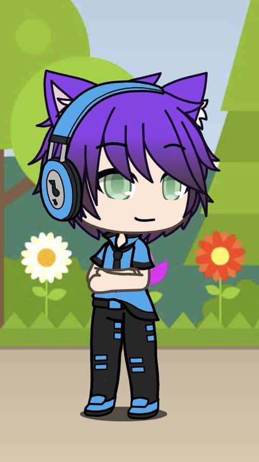 Gacha Life Tomboy Music Enthusiast Wallpaper