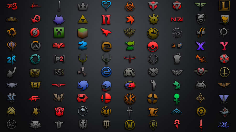 Gaming Logos Collage Wallpaper