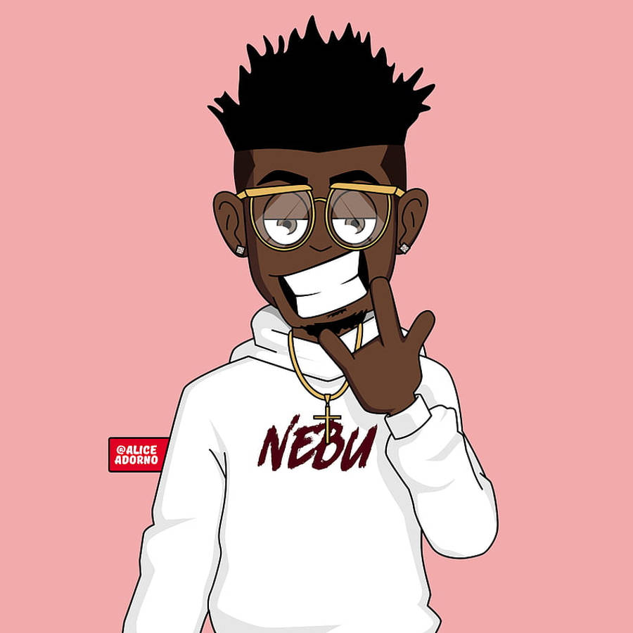 Gangsta Cartoon Man With White Jacket Wallpaper