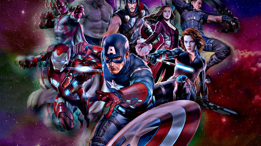 Gather Around The Heroes Of Marvel - 1920 X 1080 Wallpaper Wallpaper