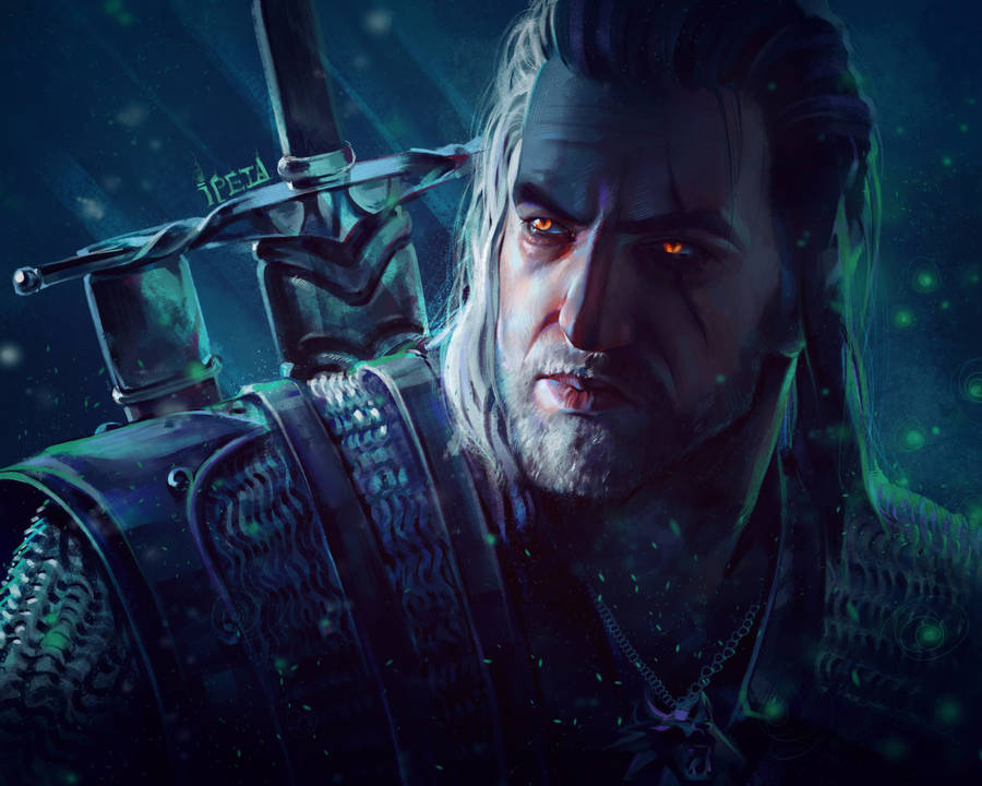 Wallpaper Warrior, Fantasy, Art, The Witcher, Fiction, Geralt,  Illustration, Witcher for mobile and desktop, section игры, resolution  1920x1080 - download