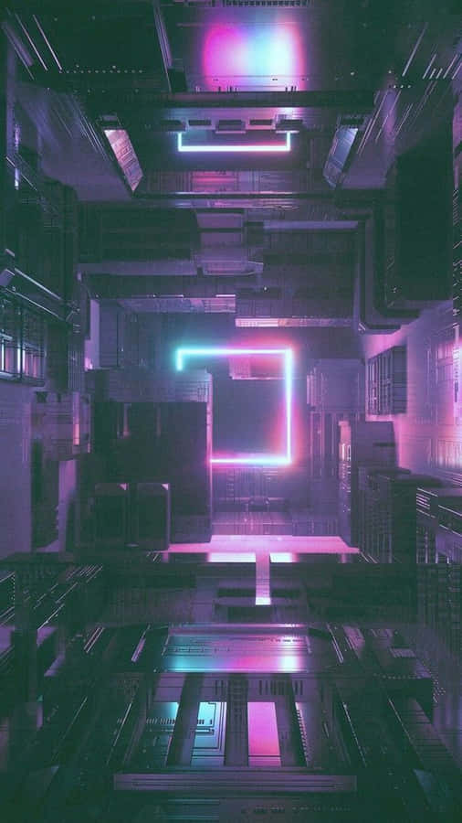 Get A Unique Style With This Neon Aesthetic Phone. Wallpaper