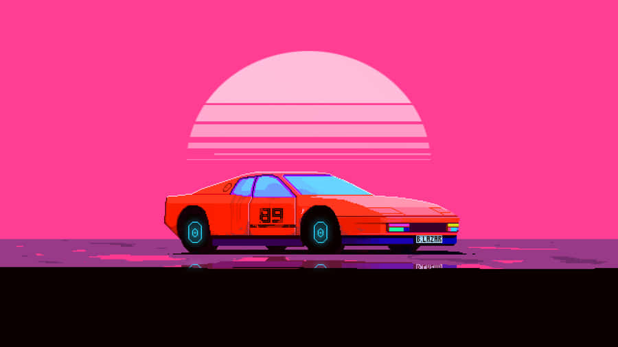 Get Creative With Pink Pixel Art Wallpaper