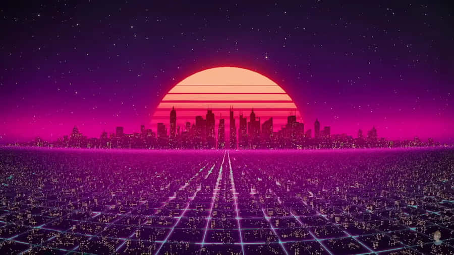 Get Lost In The Neon Colors Of The 80s Vaporwave Wallpaper
