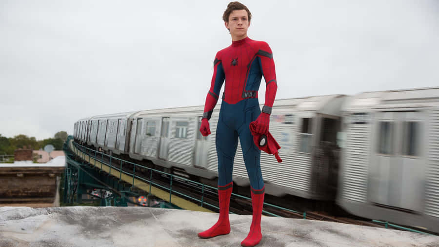 Get Ready For An Exciting Spider-man Adventure In Spider-man Homecoming! Wallpaper
