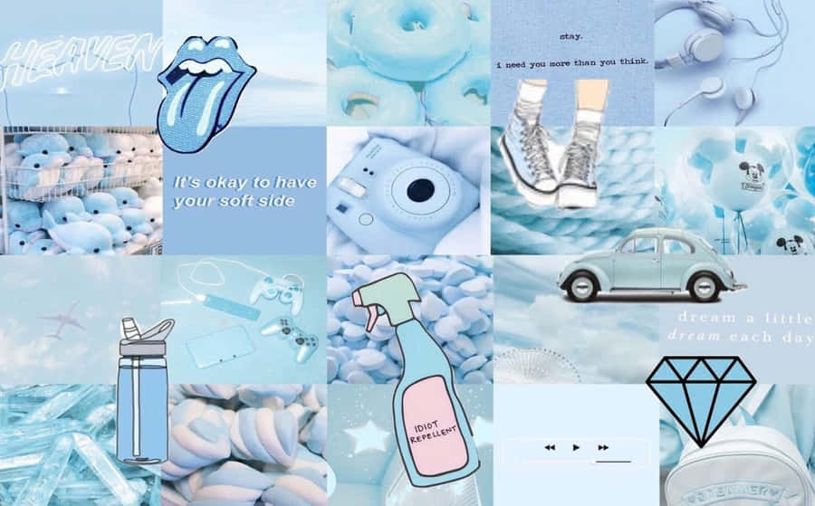 Get Ready To Be Productive With This Light Blue Aesthetic Laptop Wallpaper