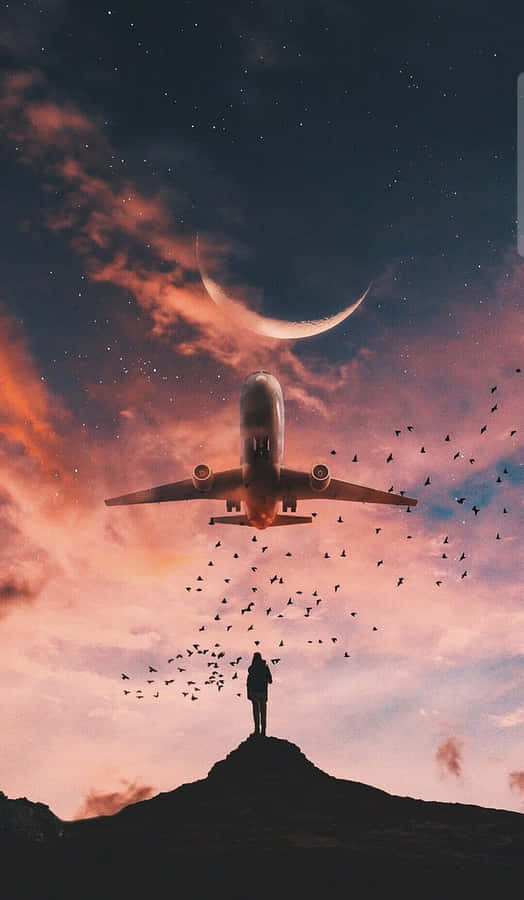 Get Ready To Fly With The Stylish Pink Plane Wallpaper