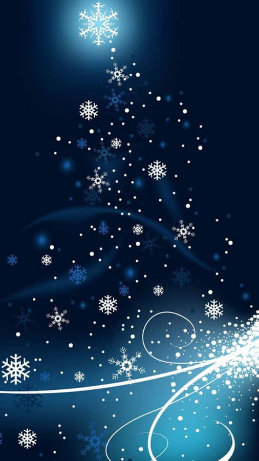 Girly Xmas Snowflakes Wallpaper