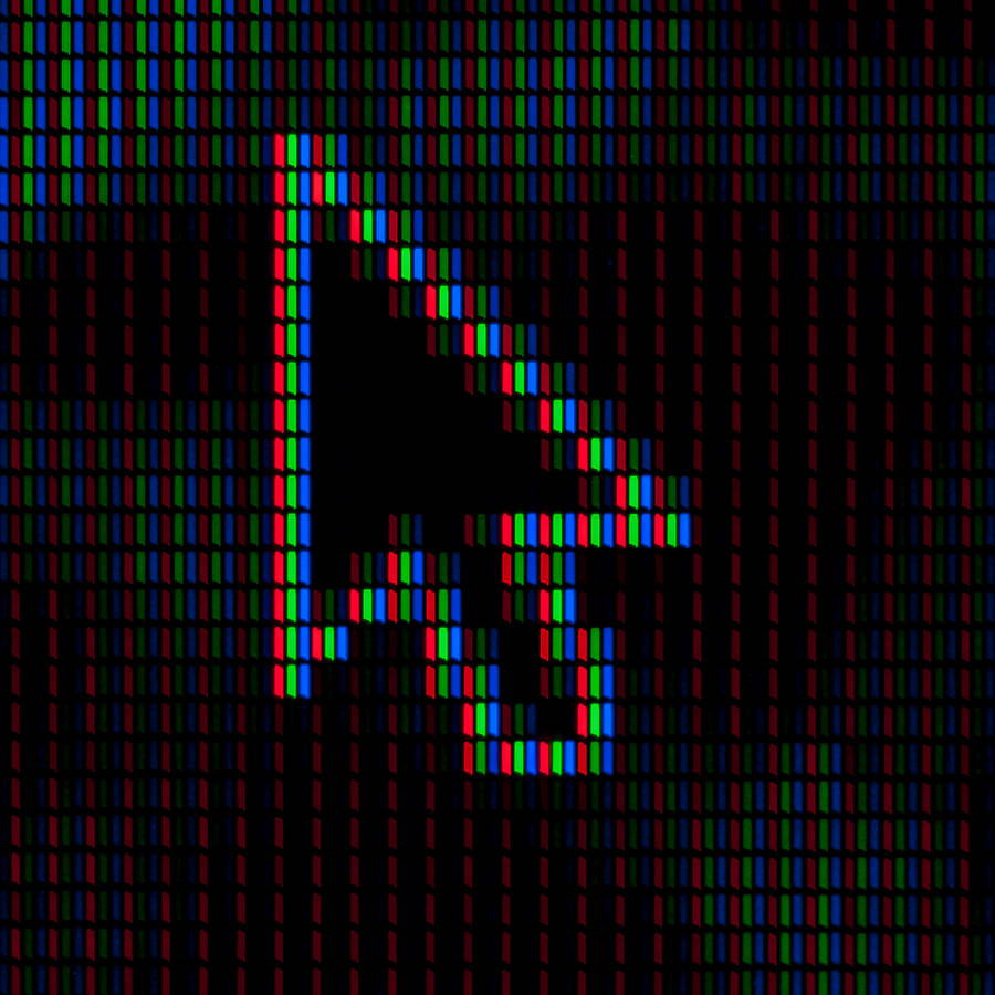 Glitchy Pixel Arrow Wallpaper