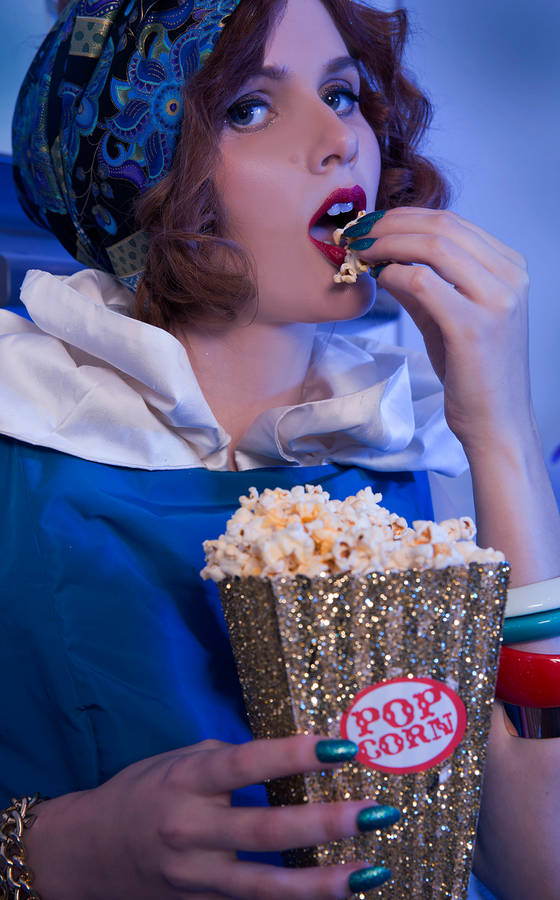 Glitter Popcorn Photoshoot Wallpaper