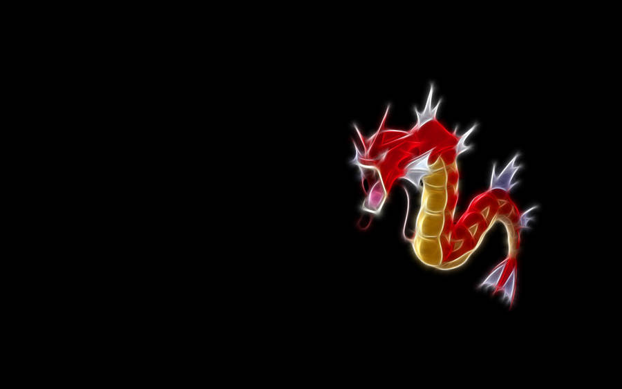 Glowing Neon Shiny Gyarados Wallpaper