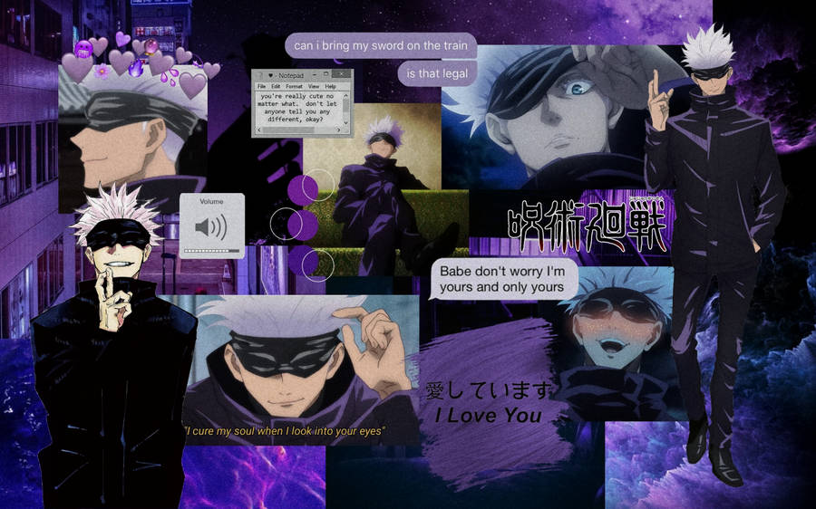 Gojo Sataru Collage Photo Wallpaper