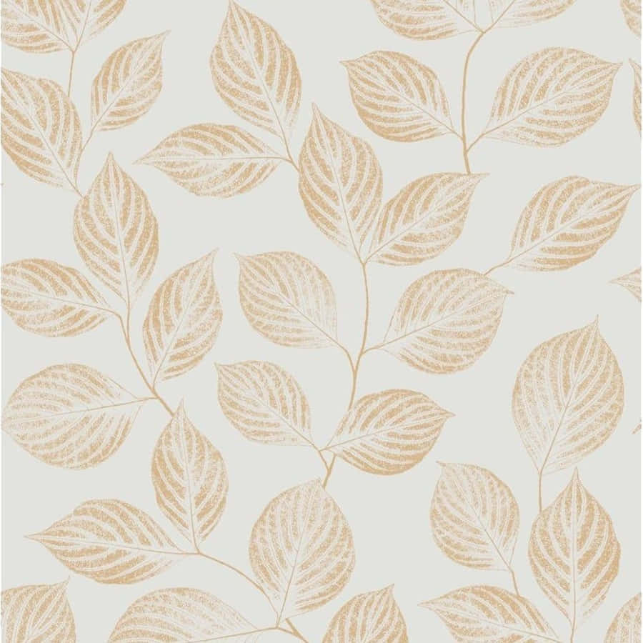 Gold Leaf Pattern Background Wallpaper