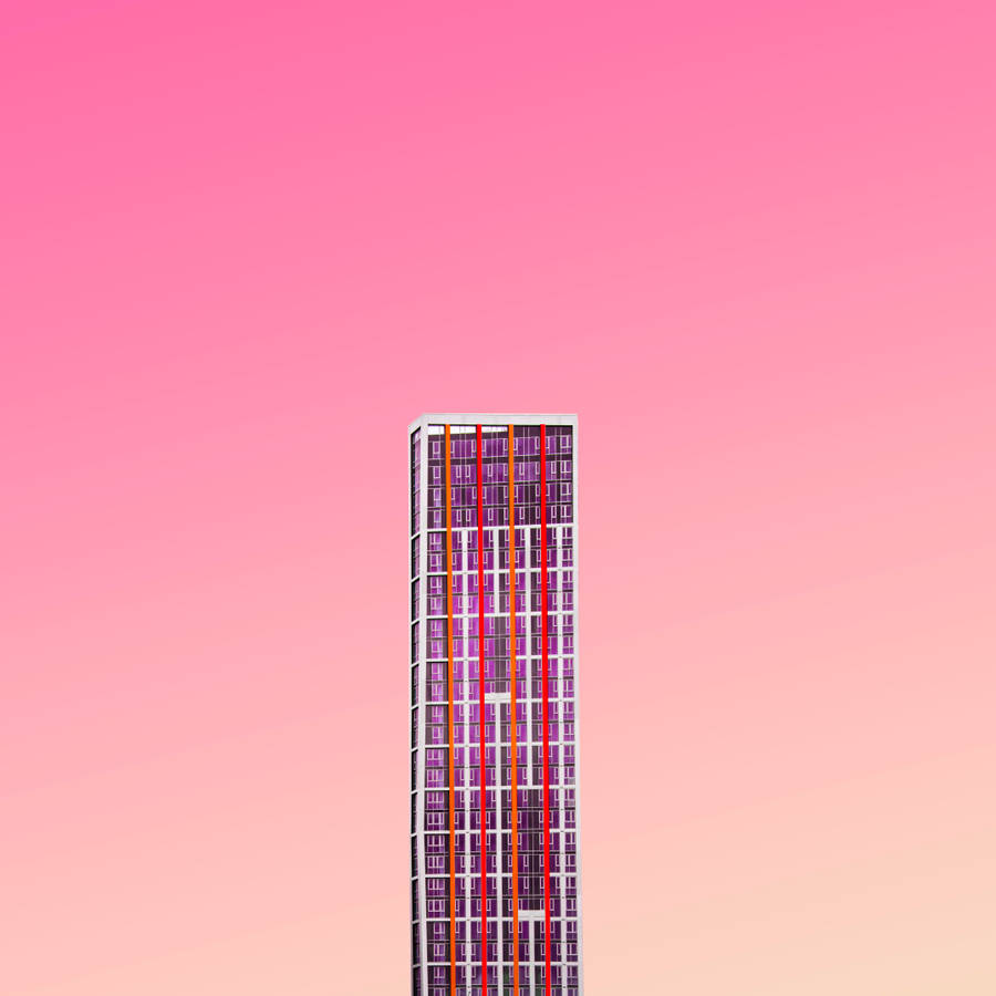 Gradient Pink Skyscraper wallpaper
