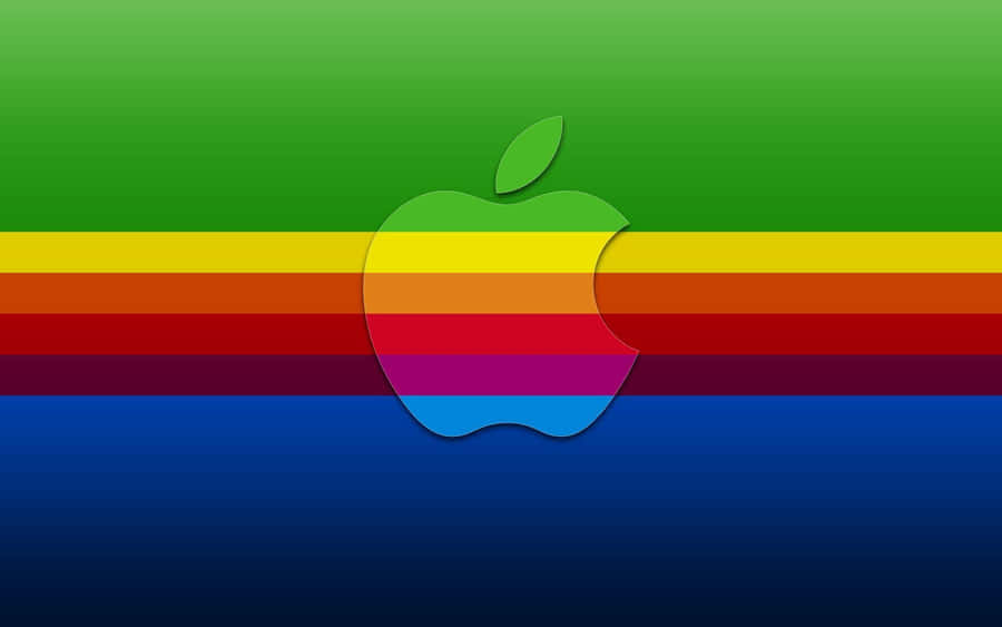 Gray Retro Apple Logo Wallpaper