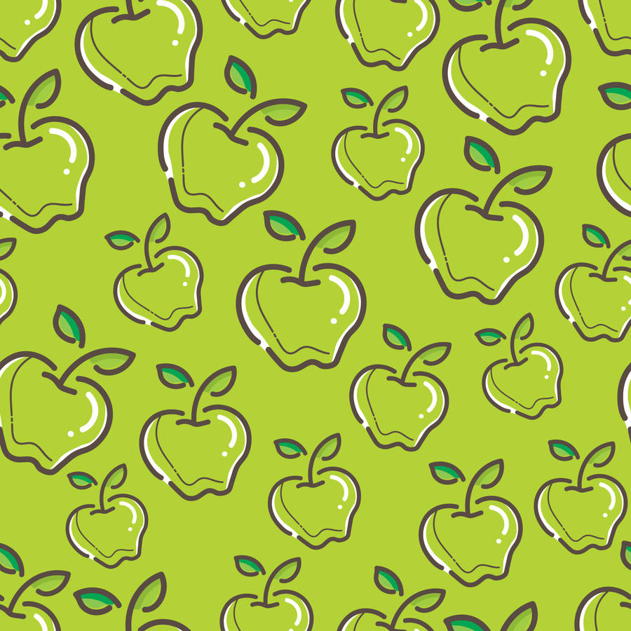 Green Apple Pattern wallpaper