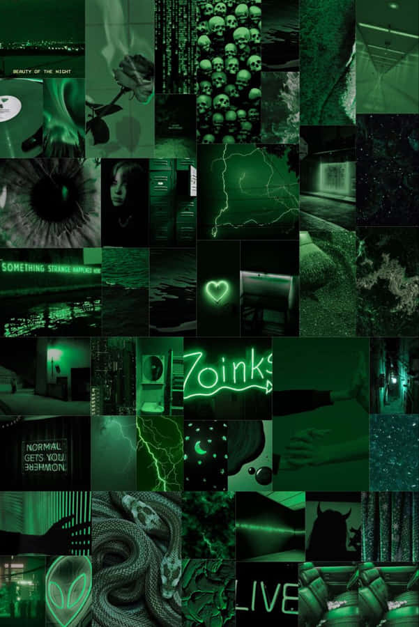 Green Collage 801 X 1200 Wallpaper