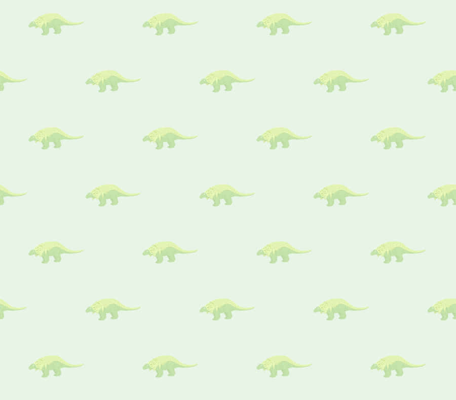 Green Dinosaur Pattern Background Wallpaper