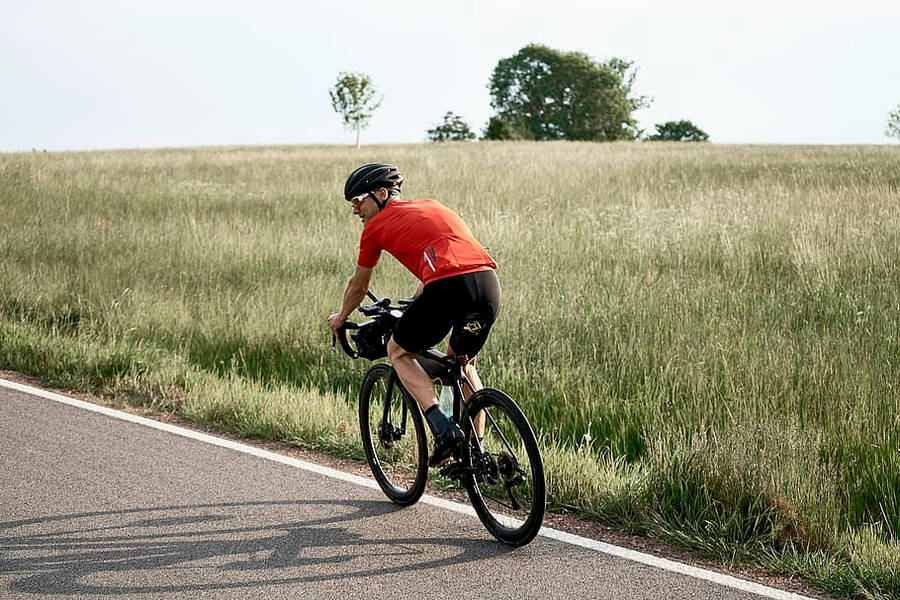 Green Grass Field Road Bike Ride Wallpaper