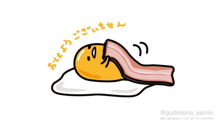 Gudetama Finds Joy In Getting Work Done! Wallpaper