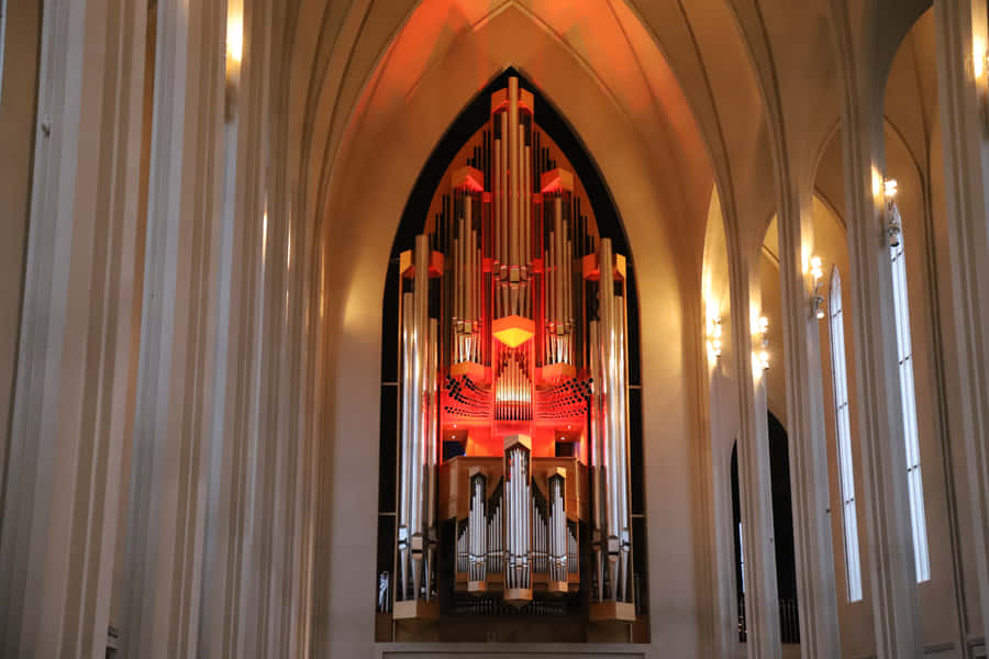 Hallgrimskirkja Church Lightings Wallpaper