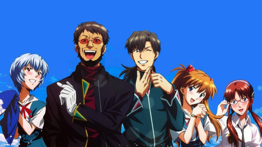 Happy Evangelion Characters Wallpaper