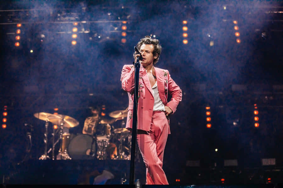 Harry Styles Laptop Pink Drummer Wallpaper