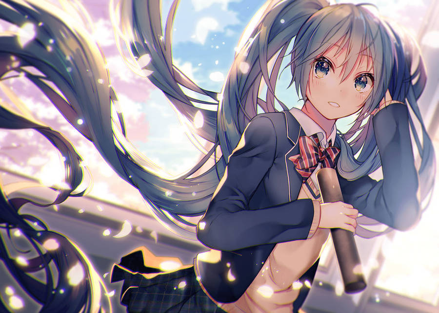 Hatsune Miku Digital Drawing Wallpaper