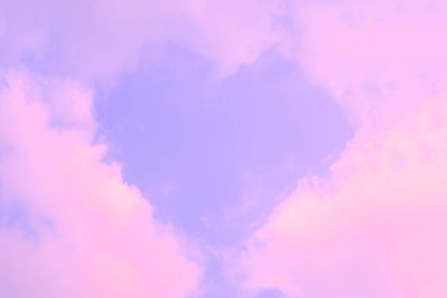 Download free Heart Cloud Pastels Aesthetic Computer Wallpaper ...