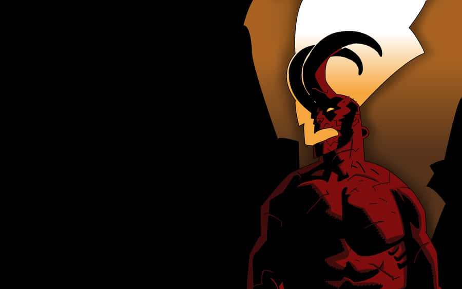 Hellboy Silhouette Artwork Wallpaper
