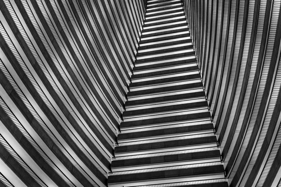 High Geometric Building Wallpaper