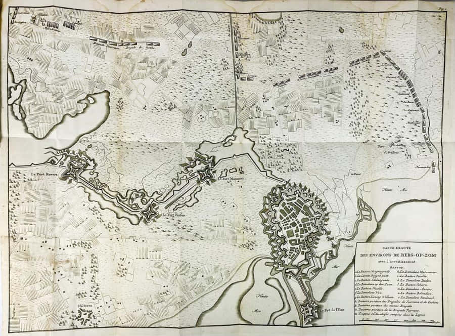 Historical Fortified City Map Wallpaper
