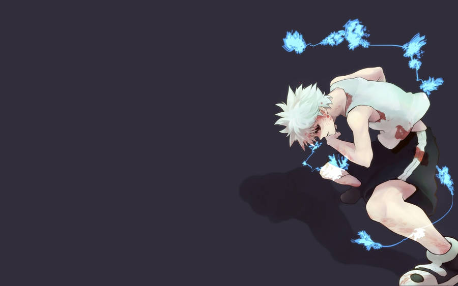 Killua Neon, hunter hunter, hunter x hunter, simple, HD phone wallpaper